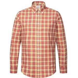 Seidensticker Herenoverhemd - regular fit - gemakkelijk te strijken - button-down-kraag - lange mouwen - 100% katoen, oranje, 42