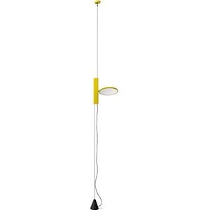 Collection OK F4640019 plafondlamp met verlengde staaldraad, 18 W, 20 x 20 x 27 cm, geel