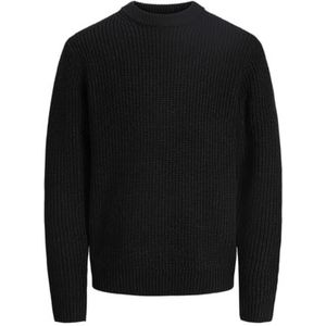 Jack & Jones - JORBLEECKER KNIT CREW NECK BF - Gebreide Trui - Zwart