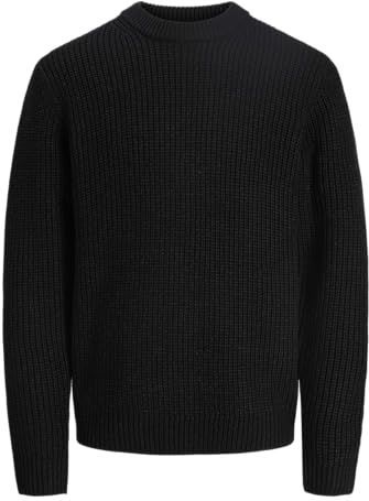 Jack & Jones - JORBLEECKER KNIT CREW NECK BF - Gebreide Trui - Zwart