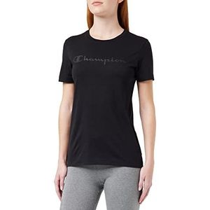 Champion American Classics T-shirt voor dames, Zwarte toon in toon, L