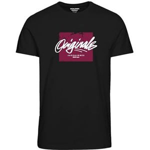 Jack & Jones JORSERGEY T-shirt met ronde hals voor heren, regular fit, S, M, L, XL, XXL, katoen, zwart, L