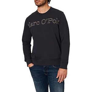 Marc O'Polo Heren 54040, zachte herentrui met groot logo, comfortabel sweatshirt van biologisch katoen, heren hoodie met ronde hals, 991, XS