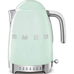 SMEG KLF04PGEU, Elektrisch waterkoker met temperatuurregeling 50’s Style, 1.7L, Kleur : pastel groen