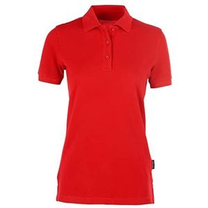HRM Dames Zware Polo, Rood, Maat L I Premium Dames Poloshirt Gemaakt van 100% Katoen I Basic Polo Shirt Wasbaar tot 60°C I Hoogwaardige & Duurzame Dameskleding I Werkkleding