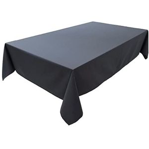 Hoogwaardig tafelkleed tafellinnen van 100% katoen collectie concept, kleur en grootte naar keuze (tafelkleed - ovaal 150x260cm, antraciet)