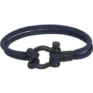 iXXXi Men Heren Koord armband Jimi Zwart | 21cm