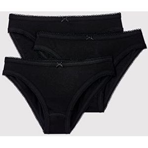 PETIT BATEAU - Set van 3 Slips - Katoen - Zwart