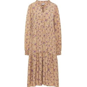 CARNEA dames blousejurk, Beige meerkleurig, XXL