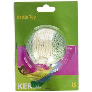 Kerbl Sisal speelbal met rammelaar/veer, 6 cm, verschillende kleuren