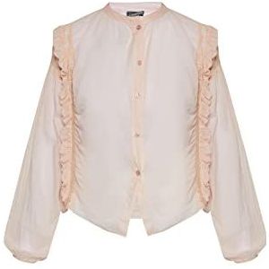 DreiMaster Vintage Dames katoenen blouse, roze, M, roze, M