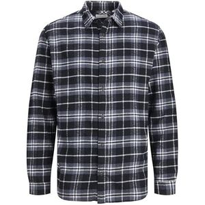 JACK & JONES Mannelijk geruit hemd slim fit geruit hemd, blauw (ombre blue), XL