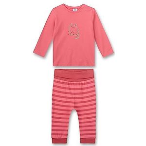 Sanetta Meisjespyjama, roze, comfortabele pyjama voor meisjes, lange nachtkledingset van duurzaam biologisch katoen. | Pyjamaset maat, roze, 98 cm