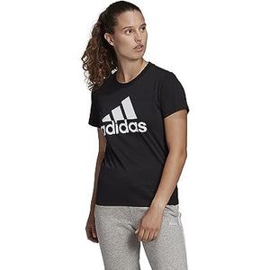 adidas Essentials Logo T-shirt met korte mouwen, Black/White, M