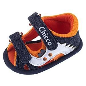 Chicco, Oley Sandaal Voor Pasgeborenen, Verstelbare sandalen met dubbele klittenbandsluiting Kind 0-24, Blauw, 18