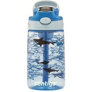 Contigo Easy Clean Autospout kinderdrinkfles met rietje, BPA-vrije stevige waterfles, 100% lekvrij, eenvoudige reiniging, ideaal voor kinderdagverblijf, kleuterschool, school en sport, 420 ml