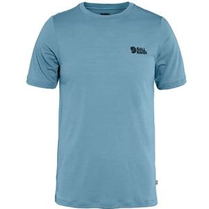 Fjallraven Abisko Wool Logo SS M T-shirt voor heren, dageraadsblauw, XXL