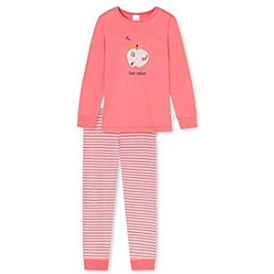 Schiesser Meisjespyjama met lange mouwen, koraalrood, 92 cm