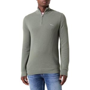 GANT Heren Cotton Pique Halfzip Pullover, groen (Pastel Green), 3XL