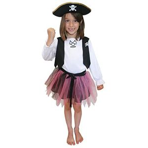 Rubie's 156628M, piratenkostuum voor meisjes, carnaval, kinderen, maat M van 5 tot 7 jaar