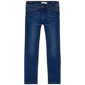 NAME IT Stretch jeansbroek voor jongens, van biologisch katoen, donkerblauw (dark blue denim), 92 cm