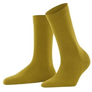 FALKE Softmerino Sokken voor dames, wol, zwart, blauw, vele andere kleuren, versterkte damessokken zonder patroon, ademend, warm, eenkleurig, voor koude dagen, 1 paar, geel (Mimosa 1265), 38 EU