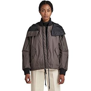 G-STAR RAW Multi Pocket Bomberjack - Grijs - Afneembare Capuchon - Lange Mouwen