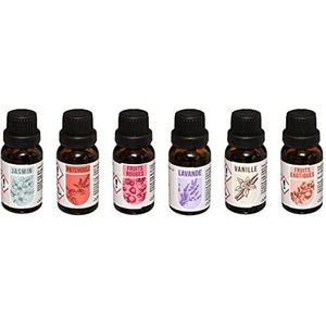 Atmosphera Geurolie flesjes mix-set van 6 stuks - Aromabrander flesjes van 15 ML - Geurbranders