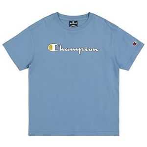 Champion T-shirt voor kinderen en jongeren, Turquoise blauw (Cbu), 7-8 anni
