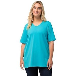 Ulla Popken Theodore River, 42/44, dames A-lijn, V-hals, korte mouwen, korte mouw