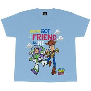 Disney Toy Story Buzz And Woody You've Got A Friend In Me T-shirt, Kinderen, Sky Blue, Officiële Koopwaar
