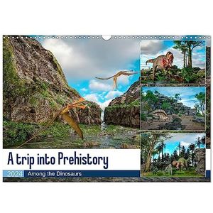 A trip into Prehistory - Among the Dinosaurs (Wall Calendar 2024 DIN A3 landscape), CALVENDO 12 Month Wall Calendar: Some glimpses of prehistoric landscapes