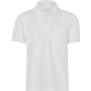 Trigema Poloshirt voor heren met borstzak, wit, 5XL