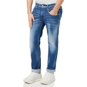 Replay Anbass Slim fit Jeans voor heren, 009 Dark Blue, 40W x 36L