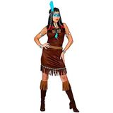 Widmann Indianenkostuum, hoofddochters, jurk, riem, hoofdband, carnaval, themafeest