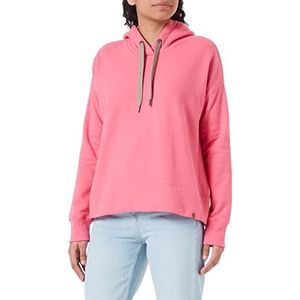 camel active Sweatshirt voor dames van katoen met capuchon, roze, L