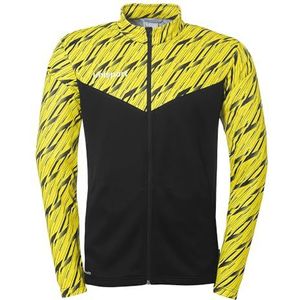 uhlsport Voetbal Progressive 28 Poly Herenjas, trainingsjack, sportjack, sweatshirt, zonder capuchon, met opstaande kraag en zakken met ritssluiting