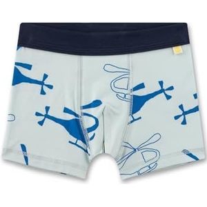 Sanetta Kinderen jongens onderbroek shorts geweven band katoen, Blauwe wind, 140 cm