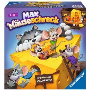 Ravensburger Verlag GmbH Ravensburger Kinderspiele 24562 - Max Mäuseschreck - Dobbelspel voor 2 tot 4 spelers van 4 jaar en ouder