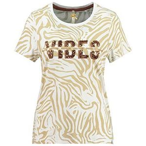 KEY LARGO Dames Club Ronde T-Shirt, Beige (1004), XXL