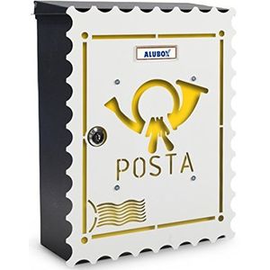 Alubox 08MIAPLBOLLOBI wissellijst voor brievenbus MIA met Frans design, wit