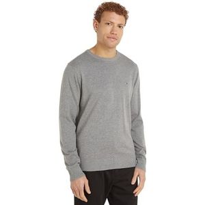 Tommy Hilfiger Heren Essential Cotton Crew Neck Mw0mw14748 Trui, Grijs (Medium Grey Heather), Small, grijs (medium grey heather)., S