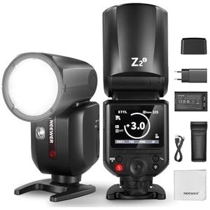 NEEWER Z2-C Flash 2,4G TTL ronde kop flitser Speedlite compatibel met Canon, 76 W Speedlight met verbeterde gebruikersinterface, modelleerlampen, TTL/M snelle TCM schakelaar, 1/8000s HSS, 2600 mAh