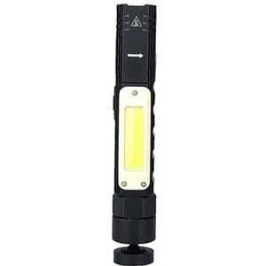 Rawrr Led-zaklamp, oplaadbaar, COB led-campinglamp, led-werklamp met draaibaar en opvouwbaar, voor kamperen, wandelen, outdoor, noodgevallen