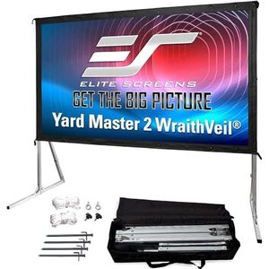 Elite Screens 120-Inch 16: 9 Yardmaster 2 Dual Voor/Achter 4K Ultra HD Ready Indoor/Outdoor Projector Screen, Zwart