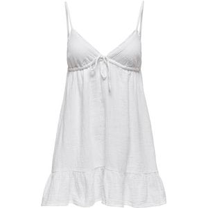 ONLY Dames Onlblake Life Strap V-Neck Dress WVN, wit (bright white), M