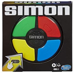 Hasbro Simon-spel, elektronisch spelletje voor kinderen vanaf 8 jaar; spelen met lichten en geluiden, klassiek simon spelprincipe