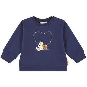 Steiff Sweatshirt voor babymeisjes, effen, Crown Blue., 74 cm