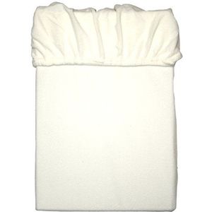 Mesana C-10004/00 microvezel fleece hoeslaken 180-200 x 200 cm, knuffelig zacht en warm, vele kleuren, wit