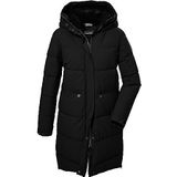 killtec Dames Gewatteerde parka/parka in donzen look met capuchon KOW 16 WMN QLTD PRK, black, 46, 39697-000